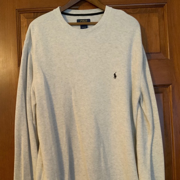 Polo Ralph Lauren LS Thermal Shirt, Mens XL, Dune/Beige - Picture 1 of 5
